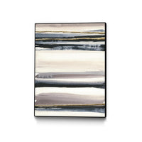 Œuvre d’art murale sur toile encadrée noire « Gilded Grey Iii » 24 x 32
