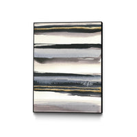 Œuvre d'art murale sur toile encadrée noire « Gilded Grey Iv » 30 x 40