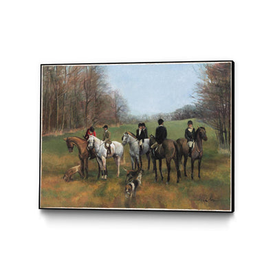 "Morning In Millbrook" Canvas Framed Black 40x30 Wall Art