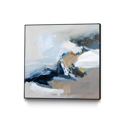 "Surfacing" Canvas Framed Black 20x20 Wall Art