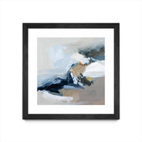 Œuvre d’art murale encadrée noire et mate « Surfacing » 36 x 36