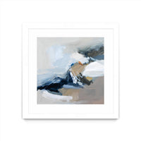 Œuvre d’art murale encadrée blanche et mate « Surfacing » 36 x 36