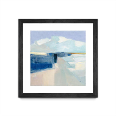 "Sand And Sky" Matted and Framed Black 36x36 Wall Art