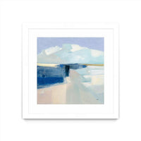 Œuvre d’art murale encadrée blanche et mate « Sand And Sky » 36 x 36
