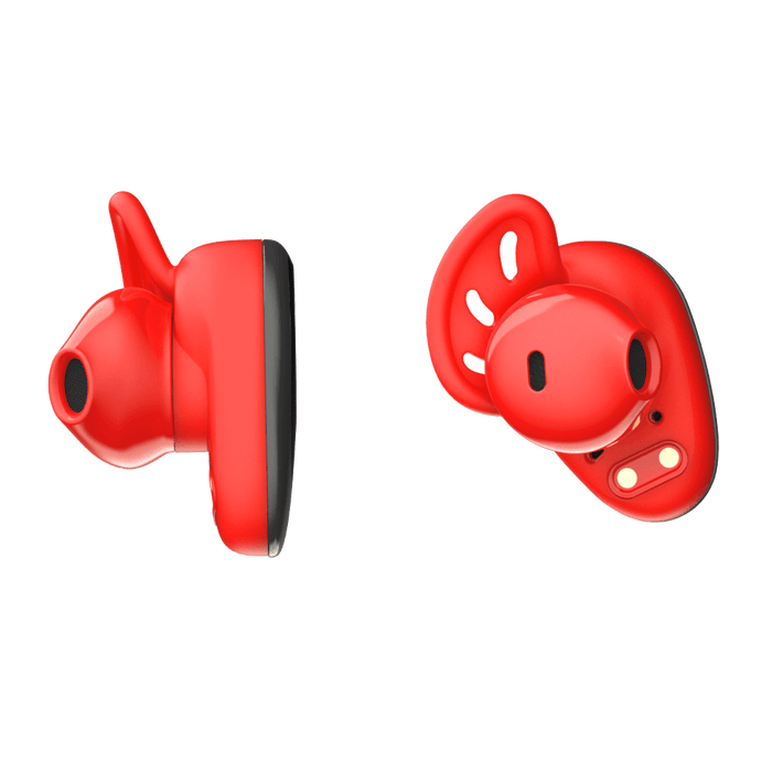 Écouteurs sans fil GOAL de Cleer Audio - rouges
