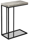 Table de fauteuil Harper à l'apparence de bois recyclé - grise