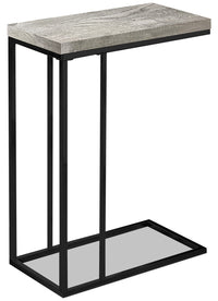 Table de fauteuil Harper à l'apparence de bois recyclé - grise