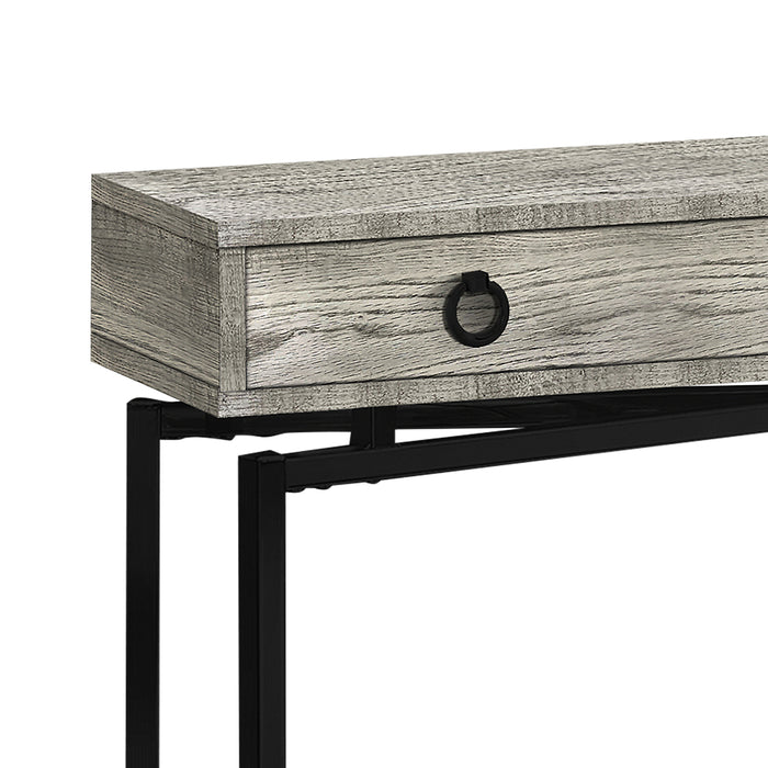 Table de salon Harper de 42,5 po avec tiroir - apparence bois recyclé gris