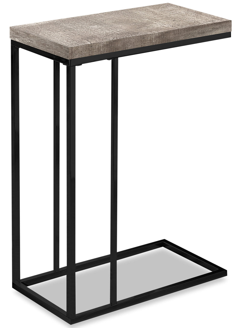 Harper Reclaimed Wood-Look Chairside Table - Taupe