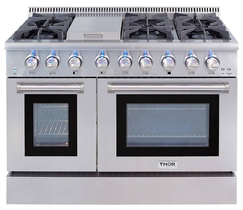 Thor Kitchen 6.7 Cu. Ft. Double-Oven Dual Fuel Range - HRD4803U-SS