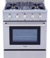 Cuisinière professionnelle à gaz Thor Kitchen de 4,2 pi³ – HRG3080U-SS