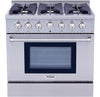 Cuisinière amovible à gaz Thor Kitchen de 5,2 pi³ – HRG3618U-SS