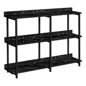 Black Marble-Look and Black Console Table|Console noire et imitation marbre noir|D90FDG44