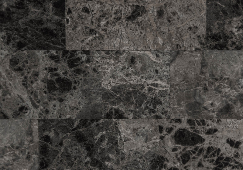 Table d’appoint d’apparence marbre gris et métal anthracite