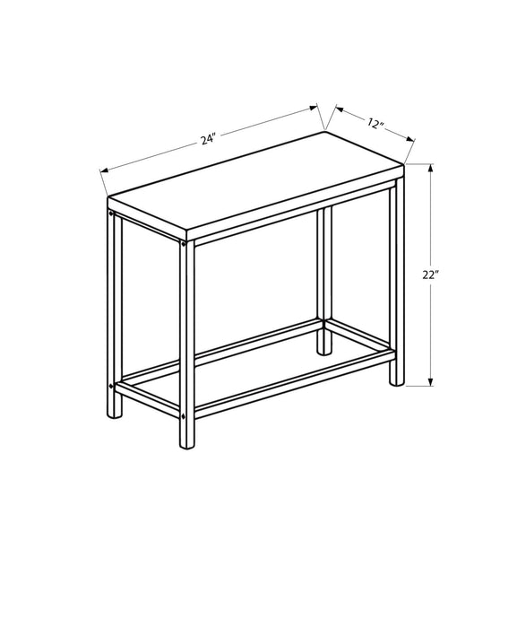 Table d’appoint brune martelée et dessus à carreaux terracotta