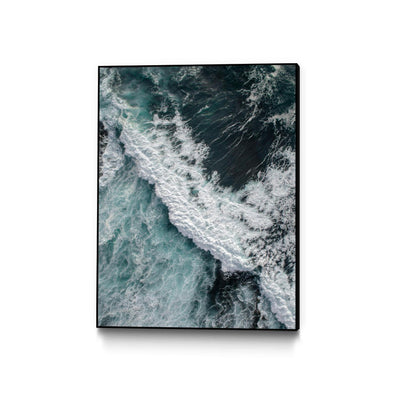 "From Above 9" Canvas Framed Black 30x40 Wall Art