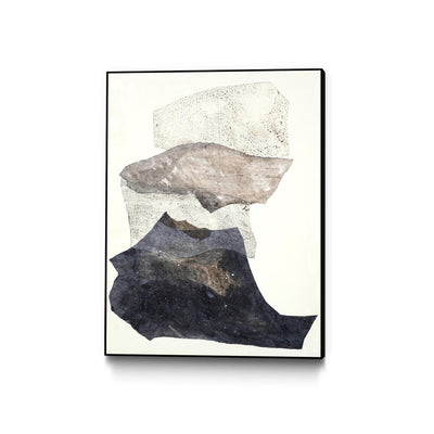 "Organza 3" Canvas Framed Black 24x32 Wall Art