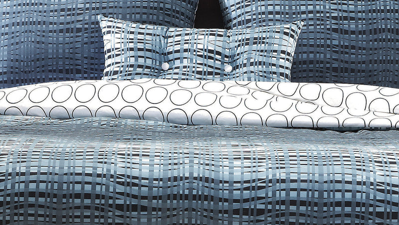 Ensemble housse de couette 4 pièces Interweave Réversible pour lit double