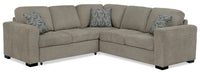  Sofa sectionnel Izzy 2 pièces en chenille avec lit de gauche - platine 