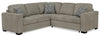 Sofa sectionnel Izzy 2 pièces en chenille avec lit de droite - platine