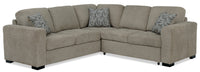  Sofa sectionnel Izzy 2 pièces en chenille avec lit de droite - platine 