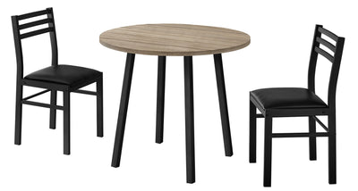 Small 3-Piece Dining Package with 35" Drop Leaf - Dark Taupe 