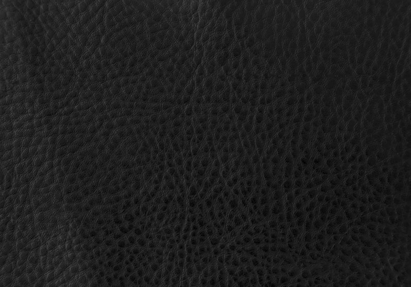 Chaise de salle à manger chrome et apparence cuir noir, 2 pièces