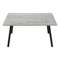 Table de salle à manger grise et métal noir