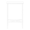 Table d’appoint étroit en métal blanc
