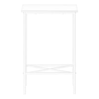 Table d’appoint étroit en métal blanc