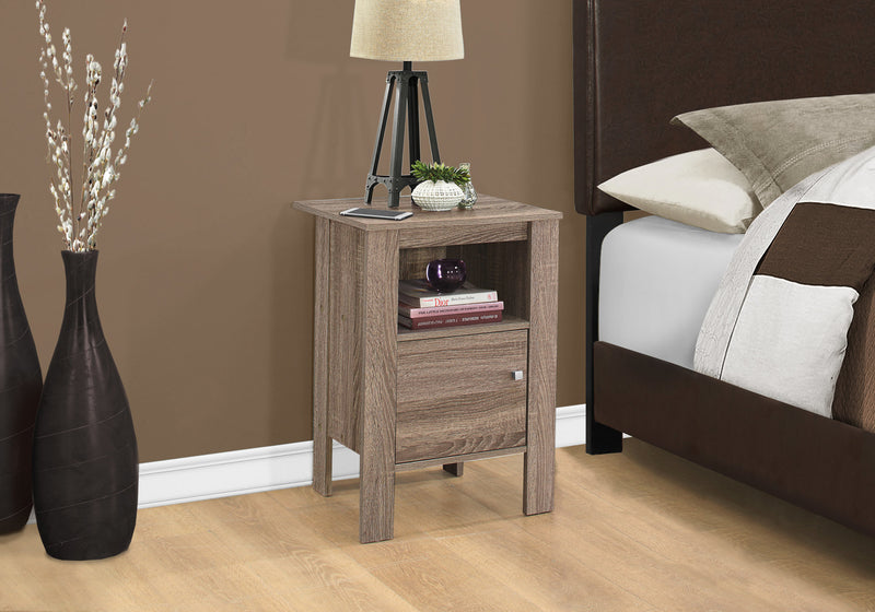 Table de nuit d’appoint taupe foncé