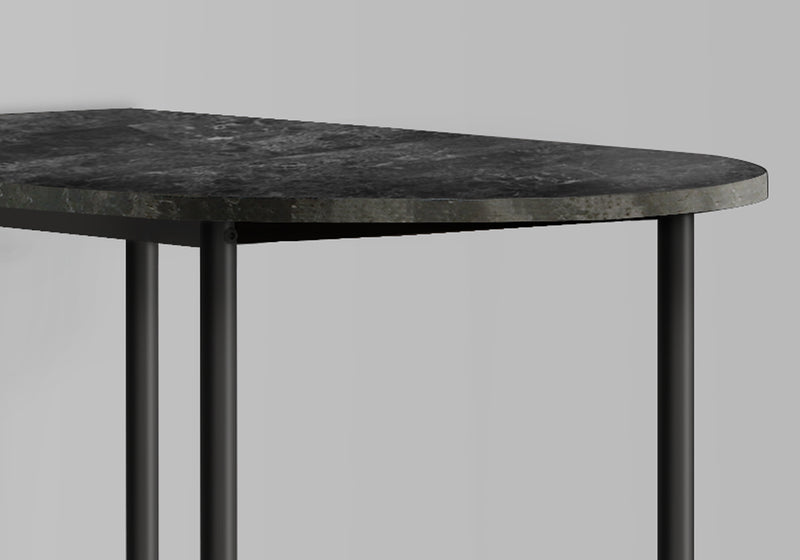 Meuble bar en métal anthracite et marbre gris