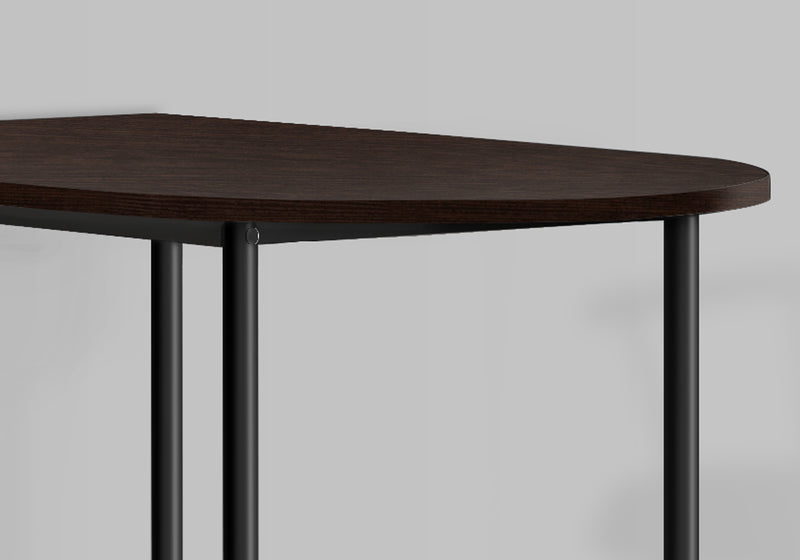 Meuble bar peu encombrant espresso et métal noir