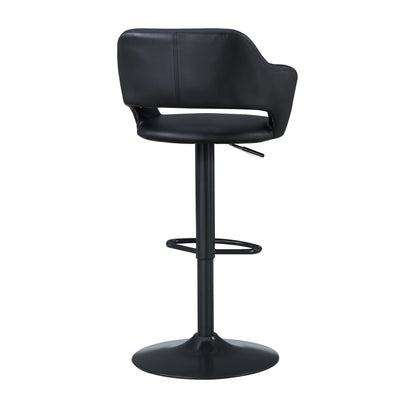 Black, Black Metal Hydraulic Lift Barstool