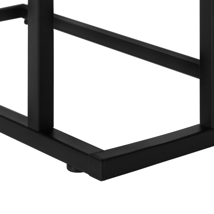 Table d’appoint noire et métal noir