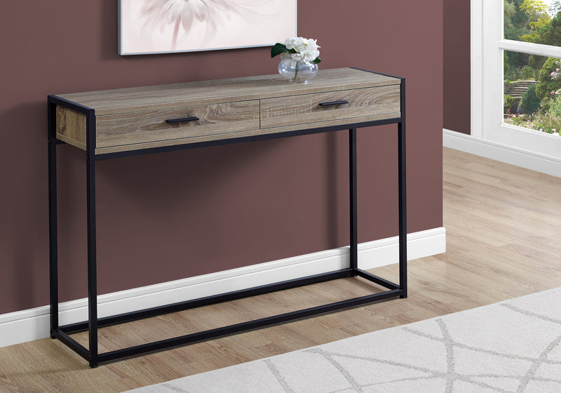 Console d’entrée noire et taupe foncé