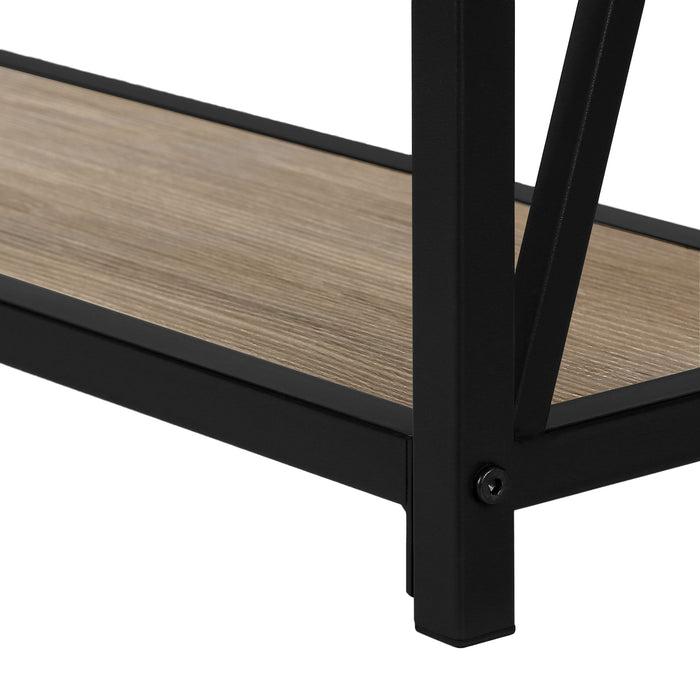 Console d’entrée taupe et métal noir