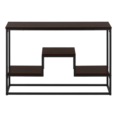 Espresso Black Metal Console Table