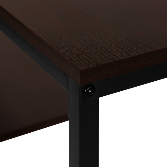 Console espresso et métal noir