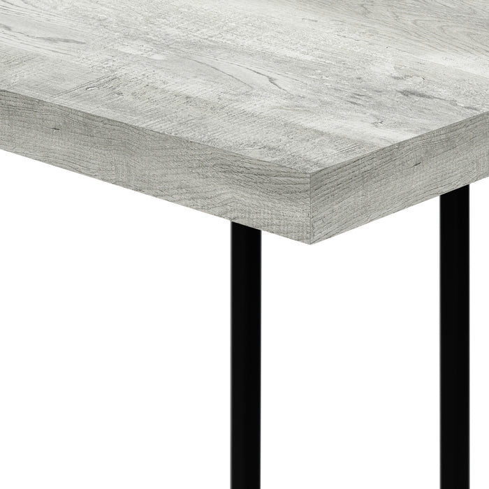 Table d’appoint métal noir et d’apparence bois recyclé