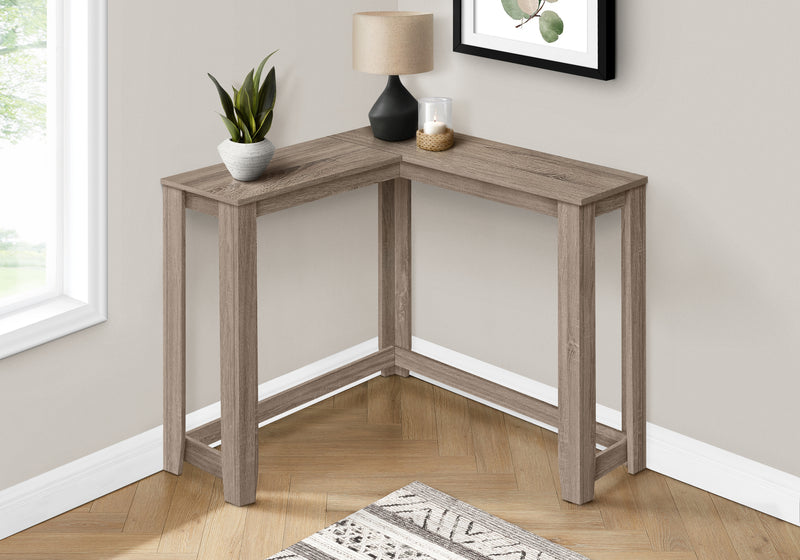Console en coin taupe foncé