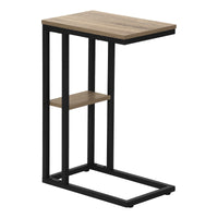 Table d’appoint taupe foncé et métal noir
