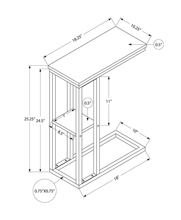 Table d’appoint en métal noir et imitation de marbre noir