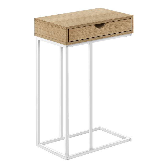 Table d’appoint naturelle et blanche