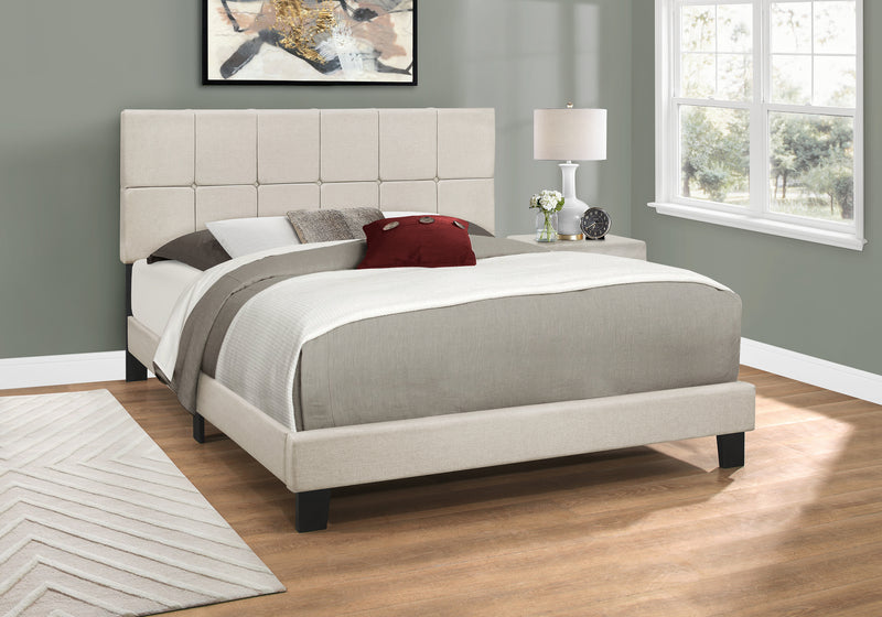 Grand lit d’apparence lin beige
