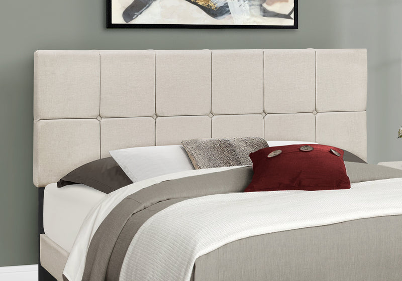 Grand lit d’apparence lin beige