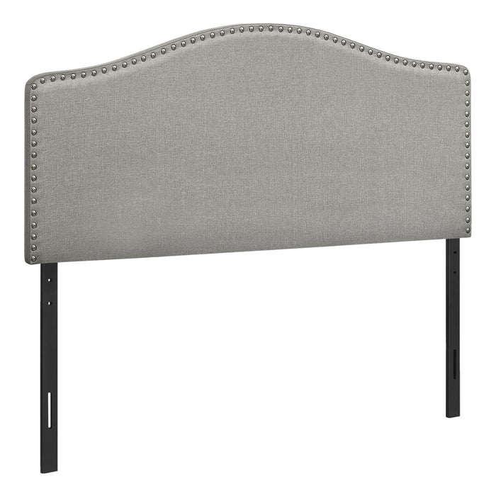 Tête de lit d’apparence lin gris pour lit double