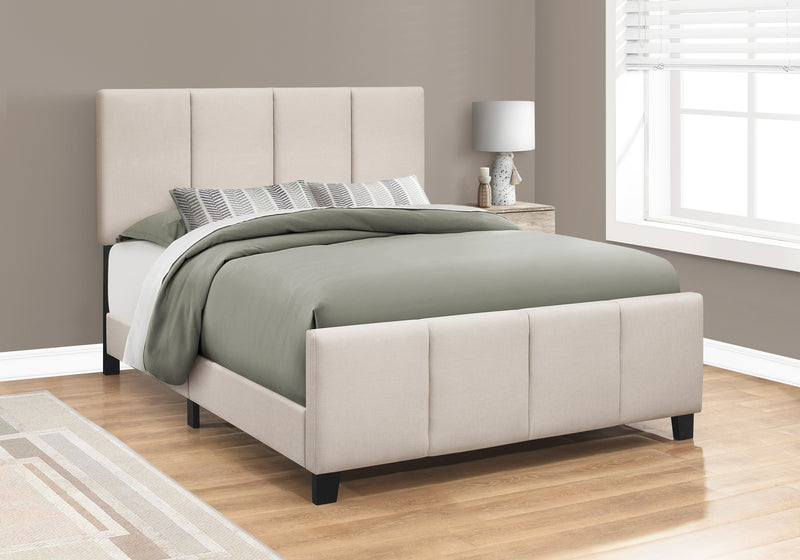 Grand lit d’apparence lin beige
