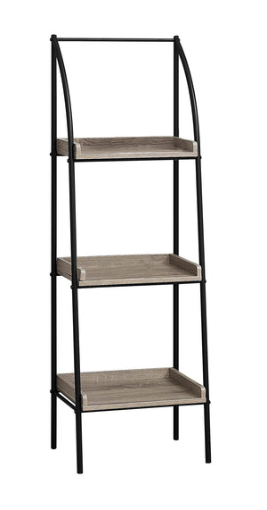 Dark Taupe Black Metal Bookcase|Bibliothèque taupe foncé et métal noir|D90FDLI9
