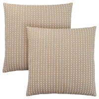 Coussin 2 pièces abstrait à pois taupe foncé et clair